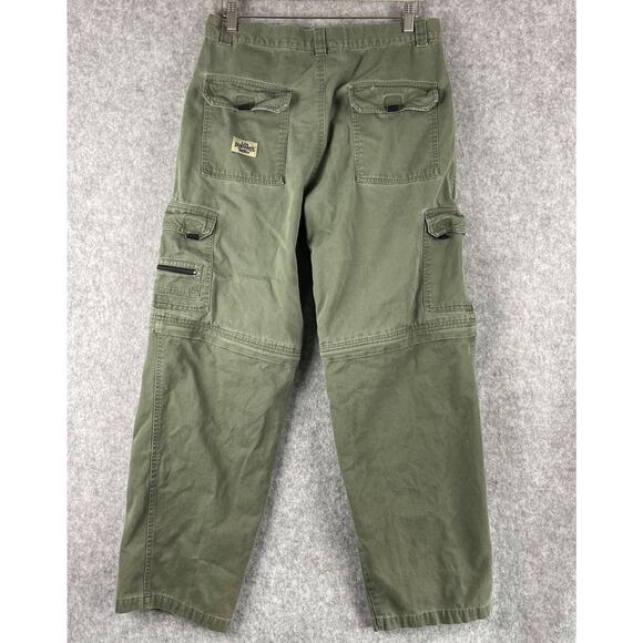 Vintage Lee Dungarees Cargo Convertible Pants Mens 32x30 Green Workwear Utility - Picture 10 of 16